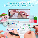 Crochet Kit for Beginners,Crochet Starter Kit with Step-by-Step Video Tutorials,DIY Crochet Animal Kits for Adults Kids,Complete Kit Included(2PCS Turtle) by TinyTreasures Baby Boutique