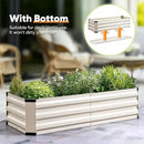 KING BIRD Raised Garden Bed Kit with Bottom 2025 Upgraded Galvanized Planter Garden Box Outdoor & Indoor for Gardening, Vegetables, Flowers, Beige, 47.2x23.6x11.8 in by GreenHaven Gardens