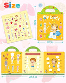 Benresive Reusable Sticker Book for Toddlers 2-4 Years, Fun Travel Stickers for Kids, Waterproof Sticker Books for Toddlers 1-3, Crafts Activities for Todddlers 1-3 2-4 3-5 - My Body by TinyTreasures Baby Boutique