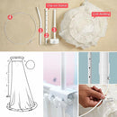 Baby Bed Canopy with Adjustable Clip-on Stand Baby Crib Cot Net Tent Hanging Dome Curtain Netting See Through Mesh Bed Cover Net Stand Rod by TinyTreasures Baby Boutique