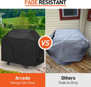 BBQ Grill Cover 50 Inch, Heavy Duty Waterproof Barbecue Cover for Outdoor Grills up to 48 Inch Width, Suitable for Weber, Char Broil, Nexgrill Grills, etc, All Weather Protection, Black by GreenHaven Gardens