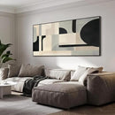 SIGNWIN 36"x72" Extra Large Framed Wall Art Modern Neutral Abstract Geometric in Black and Beige, Clean Minimalist Design for Home Living Room Bedroom Decor (Frame Assembly Required) by CozyNest Decor