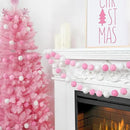 TBD Decor 2pk Pink Pom Pom Garland 13FT 4cm Large Felt Ball Garland Shower Decorationsfor Mantle,Indoor Holiday Wedding Birthday Gender Reveal Party Supplies by CozyNest Decor