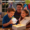 DREAMING MY DREAM Baseball Night Light,Cute Silicone Squishy Novelty LED Night Lamp, Touch Lamp with 2 Levels Dimmable 20Min Timer,for Nursery Bedroom Kids Room Boys Girls Gifts by TinyTreasures Baby Boutique