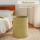 Large Woven Laundry Basket Hamper,80L Cotton Rope Storage Bin for Blankets,Toys and Clothes,Decorative Tall Nursery Hamper for Living Room,Baby Nursery,Bathroom and Bedroom,Jute by CozyNest Decor