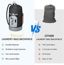 BALEINE 120L Laundry Bag Backpack, 900D Oxford Fabric Large Travel Laundry Bags with Shoulder Straps and 2 Mesh Pockets for College Dorm, Apartment, Laundromat (Black, 120L) by TinyTreasures Baby Boutique