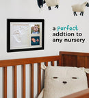 Baby Hand & Footprint Clay Keepsake Photo Frame Kit - w/Silicone Stencil for a Personalized Gift. Wood Frame, Wall/Table Mount. Perfect Registry, Baby Shower, New Mom, Birthday & Newborn Gift - Black by TinyTreasures Baby Boutique