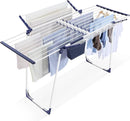 APEXCHASER Clothes Drying Rack, Foldable Gullwing Laundry Rack for Indoor Outdoor, 10pcs Clips with Bag, Collapsible Space-Saving Drying Rack for Clothes Towels Dolls, White by TinyTreasures Baby Boutique