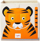 3 Sprouts Toy Storage Organizer: Toy Box Cube Organizer for Playroom, Nursery - Foldable Storage Bin - Tiger by TinyTreasures Baby Boutique