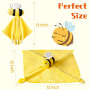 Pro Goleem Bee Loveys for Babies Soft Security Blanket Baby Snuggle Toy Stuffed Animal Blanket Unisex Lovie Baby Gifts for Infant and Toddler Yellow 12 Inch by TinyTreasures Baby Boutique