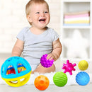 Sensory Balls - Montessori Toys, Multiple Textures Toddler Sensory Toys for Babies 1-3, Hand Catching Baby Balls, Blue Rattle 3-6 Months by TinyTreasures Baby Boutique