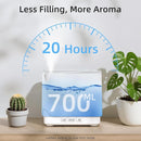 ASAKUKI Essential Oil Diffuser, Multifunctional Ultrasonic Aromatherapy Fragrant Oil Vaporizer Humidifier with Timer, Auto-Off Safety Switch, and 7 LED Light Colors, 700 ml (White) by TinyTreasures Baby Boutique