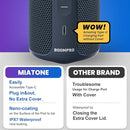 MIATONE Portable Bluetooth Speakers 36W Stereo Sound Bass Boost, 24H Playtime, Bluetooth 5.3 TWS Pairing Father Boy Friend Gifts for him (Blue) by TinyTreasures Baby Boutique