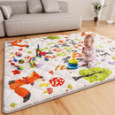 Baby Play Mat 71" X 59" Playpen Mat Upgraded Thicken Baby Floor Play Mat Non-Slip Cushioned Crawling Mat Waterproof Activity Playmats for Babies Toddlers Infants (71X59, Letter Fox) by TinyTreasures Baby Boutique