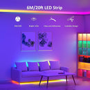 NOVOSTELLA 20ft RGB Smart LED Strip Lights Kit, Music Sync APP RGB Color Changing Flexible Dimmable 180 Units SMD 5050 LEDs Tape with 24 Key Remote, LED Ribbon for Home Lighting Kitchen Bar, 24V by TinyTreasures Baby Boutique
