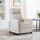 BestMassage | Recliner Chair | No Massage Function | Textile Beige | with Lumbar Support, Adjustable Push Back, Wide Armrests, Footrest & Padded Seat | Easy Assembly | for Living Room, Home Theatre by CozyNest Decor
