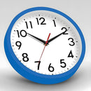Wall Clock Small Analog 8 Inch Silent Non Ticking Battery Operated Modern Simple Decorative for Kitchen Office Bedroom Bathroom Living Room(Blue) by CozyNest Decor