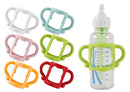 TonGass (6-Pack) Bottle Handles for Dr Brown Baby Bottles with Easy Grip Handles to Hold Their Own Bottle - BPA-Free Soft Silicone (Blue Green Red White Pink Orange, Narrow) by TinyTreasures Baby Boutique