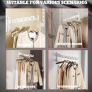 Dr.DJ Wall Mount Coat Hanger Holder White Clothes Drying Organizer Rack Garment Hooks Aluminium Retractable Folding Indoor Wall Mounted Hanger for Laundry Room Bedroom White 2Pack with 80cm Rod by CozyNest Decor