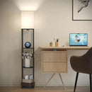 SUNMORY Floor Lamp with Shelves, Smart APP Control Standing Lamps with RGB Bulb, 4-Tier Dimmable Floor Lamps for Living Room, Tall Lamp for Bedroom, Office, Corner Display Bookshelf Lamp by CozyNest Decor