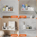 Over The Door Pantry Organizer, 8 Pack Spice Rack Wall Mounted & Hanging Storage Baskets Organizer Wall Mount, Large Capacity Metal Spice Shelf for Kitchen Cabinet, Bathroom, Shower, Home Decor by CozyNest Decor
