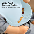 KeaBabies 2-Pack Silicone Baby Bibs for Eating - Sturdy Food-Grade Silicone Bibs for Babies Girl, Boy, Large Food Catcher, Clean & Put On Easily, Waterproof Toddler Feeding Essentials (Ocean) by TinyTreasures Baby Boutique
