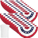 20 Pieces USA Pleated Fan Flag 1.5x3 FT American US Bunting Flag Patriotic Half Fan Banner Flag with Canvas Header and Brass Grommets for 4th of July Memorial Day Indoor Outdoor Decoration (20, 1.5x3 Feet) by GreenHaven Gardens