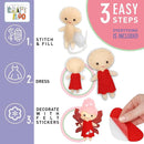 CRAFTILOO Fairy Sewing Kits for Little Girls 5 Easy Projects for Childrens Kid Crafts Make Your Own Felt Pillow Plush Craft Kit My First Sewing Kit Learn to Sew by TinyTreasures Baby Boutique