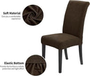 Joccun Chair Covers for Dining Room Set of 4,Dining Chair Slipcovers Stretch Dining Room Chair Covers Seat Protector,Washable Parsons Chair Cover for Home,Banquet(Seal Brown,4 Pack) by CozyNest Decor