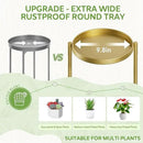 iDavosic.ly 5 Tier Large Plant Stand Indoor, 10 Inch Wide Tall Corner Metal Plant Stands Outdoor for Multiple Plants, Folding Tiered Flower Display Holder Rack Shelf, Gold by GreenHaven Gardens