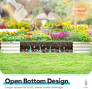 Quictent Galvanized Raised Garden Bed Kit, 6x3x1ft Oval Large Metal Outdoor Planting Box, Ground Planter Strengthened by Crossbar, Beige by GreenHaven Gardens