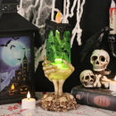 Eldnacele Halloween Snow Globe Candles Lighted Lamp USB Powered Battery Operated Spooky Spinning Water Glittering Tornado Flameless Candles Skeleton Hand Holder Halloween Centerpiece Decor(Spider) by CozyNest Decor