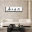 This Is Us Sign Wall Decor: Family Signs for Home Decor Living Room Wall Art Framed 16"x48"Large Farmhouse Rustic Home Sign Wall Decor Above Bed,Country Wall Plaques Hanging Master Bedroom Decor by CozyNest Decor
