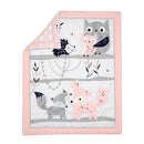 Lambs & Ivy Forever Friends 4-Piece Nursery Crib Baby Bedding Set - Blue, Pink by TinyTreasures Baby Boutique