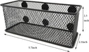 EASEPRES Magnetic Pencil Holder Set of 6 - Black Wire Mesh Storage Baskets Organizer with Strong Magnets - Perfect for Whiteboard, Refrigerator and Locker Accessories by CozyNest Decor