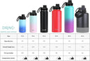 DRINCO Stainless Steel Water Bottle Spout Lid Vacuum Insulated Double Wall Water Bottle Wide Mouth (40oz 32oz 22oz 18oz 14oz) Leak Proof Keeps Cold or Hot (22 oz, 22oz Barn Red) by CozyNest Decor