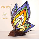 Tiffany Butterfly Table Lamp, 9'' Tall Vintage Stained Glass Lamp, Fairy Reading Night Light for Bedroom Living Room, 1 LED Bulb Included by CozyNest Decor