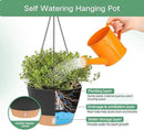 QCQHDU 2 Pack 10 inch Hanging Planters for Indoor Plants, Outdoor Hanging Baskets, Self Watering Pots with Drainage Holes & Removable Tray (Dark Grey, 10 inch) by GreenHaven Gardens