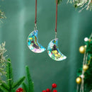 HDCRYSTALGIFTS 2pcs 50mm Crystal Prisms Sun Catchers,Half Moon Drop Hanging Suncatchers for Windows, Rainbow Maker Crystals Decoration by GreenHaven Gardens
