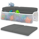 Comfortable Baby Bath Kneeler and Elbow Rest Pad Set – Thick Memory Foam Bath Kneeling Pad with Elbow Support – Baby Bathtub Cushion with Toy Organizer for Bathing Infant or Toddler - Dark Grey by TinyTreasures Baby Boutique