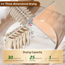 Tripod Drying Rack Height Adjustable, 2025 Upgraded Foldable Portable Standing Drying Rack,Carbon Steel Material Drying Rod, Easy to Install,Use for Indoor and Outdoor Clothes, Towel Drying by TinyTreasures Baby Boutique