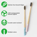 Biodegradable Bamboo Charcoal Toothbrushes, Soft Bristle, Eco-Friendly, Sustainable, BPA Free, Organic, Compostable, Travel Toothbrushes, 6 Pack by TinyTreasures Baby Boutique
