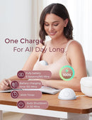 Momcozy Breast Pump Hands Free Mobile Style | M6, Wearable Breastfeeding Pump Ideal Rhythm for More Milk, DoubleFit Flange More Fit & Discreet with 3 Modes & 9 Levels, 24mm - 2 Pack Quill Gray by TinyTreasures Baby Boutique