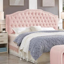 24KF Upholstered Button Tufted King Size Headboard with Nailhead Trim, Elegant Boucle Fabric California King headboard, 6031-K-Boucle-Pink by CozyNest Decor