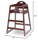 Wooden High Chair for Baby & Toddler – Restaurant-Style Stackable HighChair with Commercial Grade Solid Wood for Dining Table & Kitchen – Compact & Portable Design for Home & Restaurant Use - Cherry by TinyTreasures Baby Boutique
