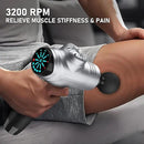 RAEMAO Massage Gun, Handheld Electric Deep Tissue Muscle Massager for Athletes for Pain Relief Attaching 8 Replacement Heads, Percussion Massager with 10 Speeds, Father's Day Gifts, Silver by CozyNest Decor