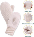 Basic Winter Baby Beanie Gloves Boys Girls Knitted Hat Pompom Kids Earflap Hats Warm Infant Toddler Beanie Mittens Set by TinyTreasures Baby Boutique