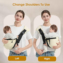Toddler Sling Carrier, Easy to Wear Baby Carrier Sling 7-40 lbs, Adjustable Lightweight Baby Wrap Sling, Perfect Toddler Hip Carriers One Size Fits All, Beige by TinyTreasures Baby Boutique