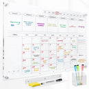 Acrylic Calendar for Wall - 24x18” Wall Calendar, Dry Erase Calender, Clear Calendar for Wall, Includes Magnetic Pen, Tray Holders, 4 Markers and 1 Eraser by TinyTreasures Baby Boutique
