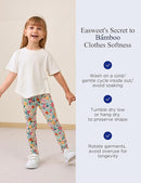Toddler Girls Leggings 2-Pack Bamboo Viscose Little Girls Casual Stretch Pants by TinyTreasures Baby Boutique